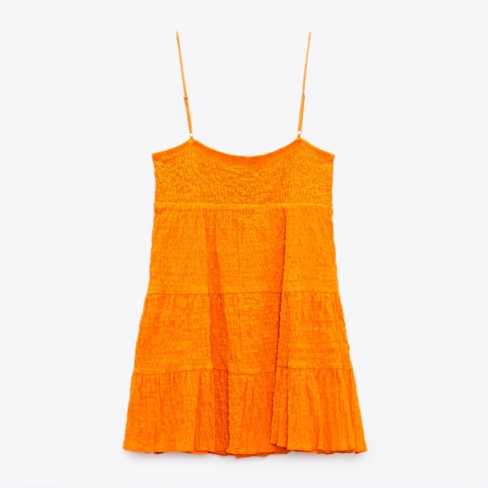 Woman’s Zara mini orange dress 🧡